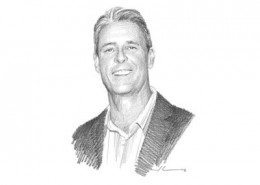 Pencil Sketch of Charles Berolzheimer