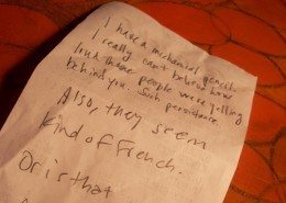 The lost art of passing notes