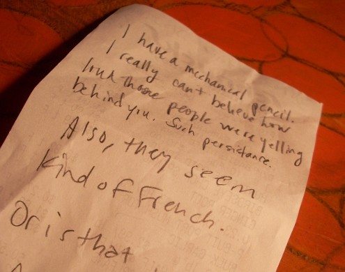 The lost art of passing notes