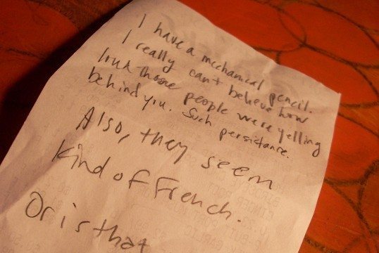 The lost art of passing notes