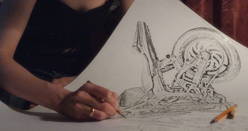 Pencil Artist Oleshnikova Anastasia